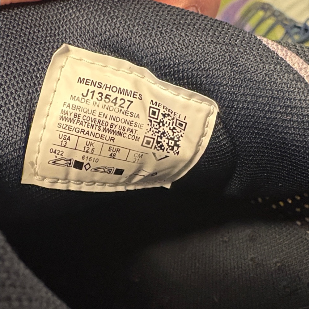 Merrell antora running shoes vibram size 13 men's rainbow multicolor - Picture 2 of 8